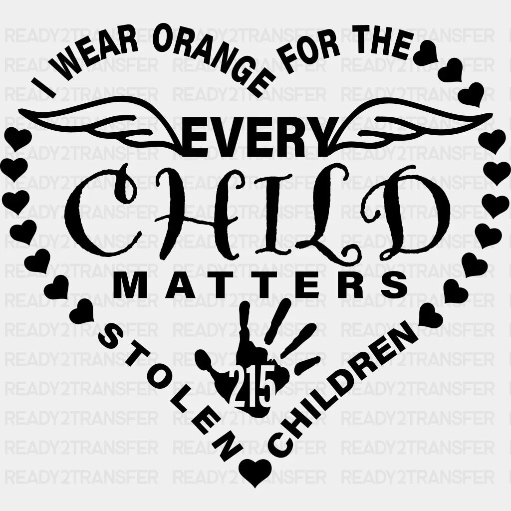 Every Child Matter Blm Dtf Transfer Adult Unisex - S & M (10’) / Black