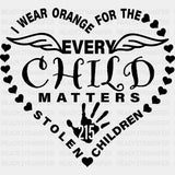 Every Child Matter Blm Dtf Transfer Adult Unisex - S & M (10’) / Black