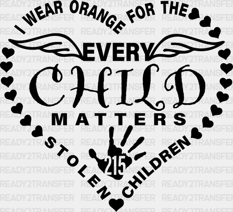 Every Child Matter Blm Dtf Transfer Adult Unisex - S & M (10’) / Black