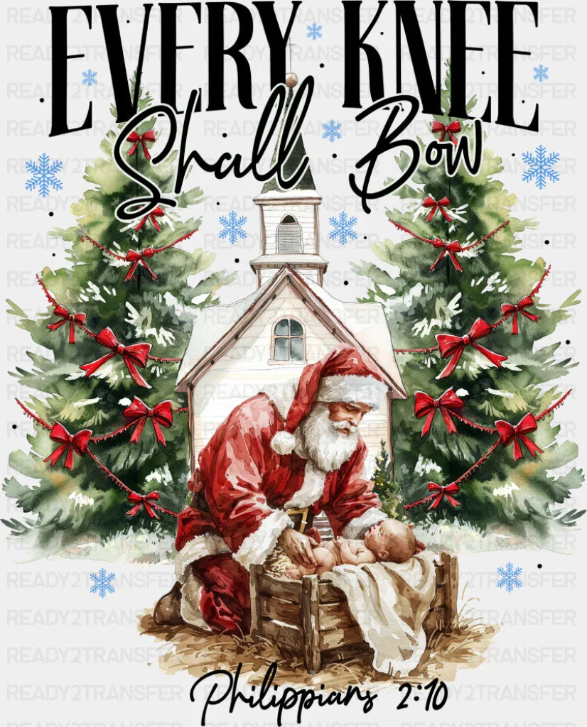 Every Knee Shall Bow - Christmas DTF Transfer Adult Unisex - S & M (10’’) / Dark Color Design (See Imaging)