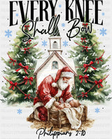 Every Knee Shall Bow - Christmas DTF Transfer Adult Unisex - S & M (10’’) / Dark Color Design (See Imaging)