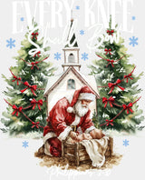 Every Knee Shall Bow - Christmas DTF Transfer Adult Unisex - S & M (10’’) / Light Color Design (See Imaging)