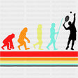 Evolution - Tennis DTF Transfers ready2transfer Dark Color Design (See Imaging)