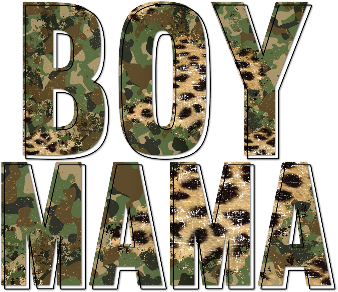Boy Mama Leopard Mother's Day DTF Heat Transfer, Mama Design, Mom DTF