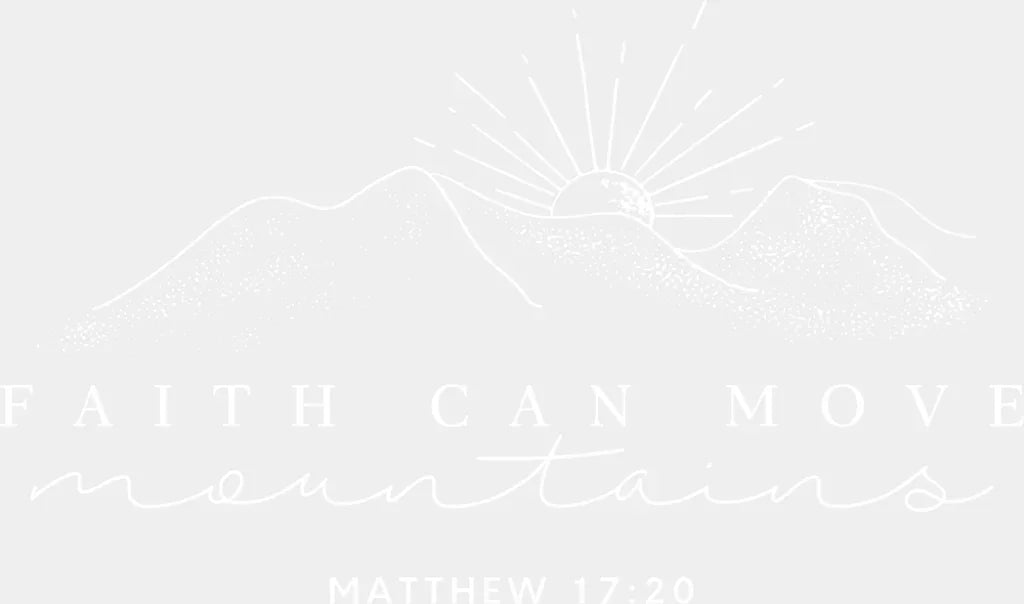 Faith Can Move Mountains B&W - Christianity DTF Transfer Adult Unisex - S & M (10’’) / Light Color Design (See Imaging)