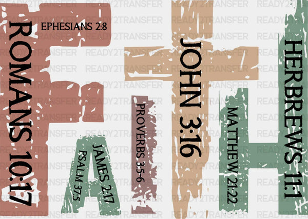 Faith Cross Design - Christianity DTF Transfer