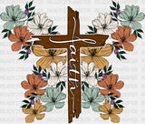 Faith Flowers Design - Christianity Dtf Transfer