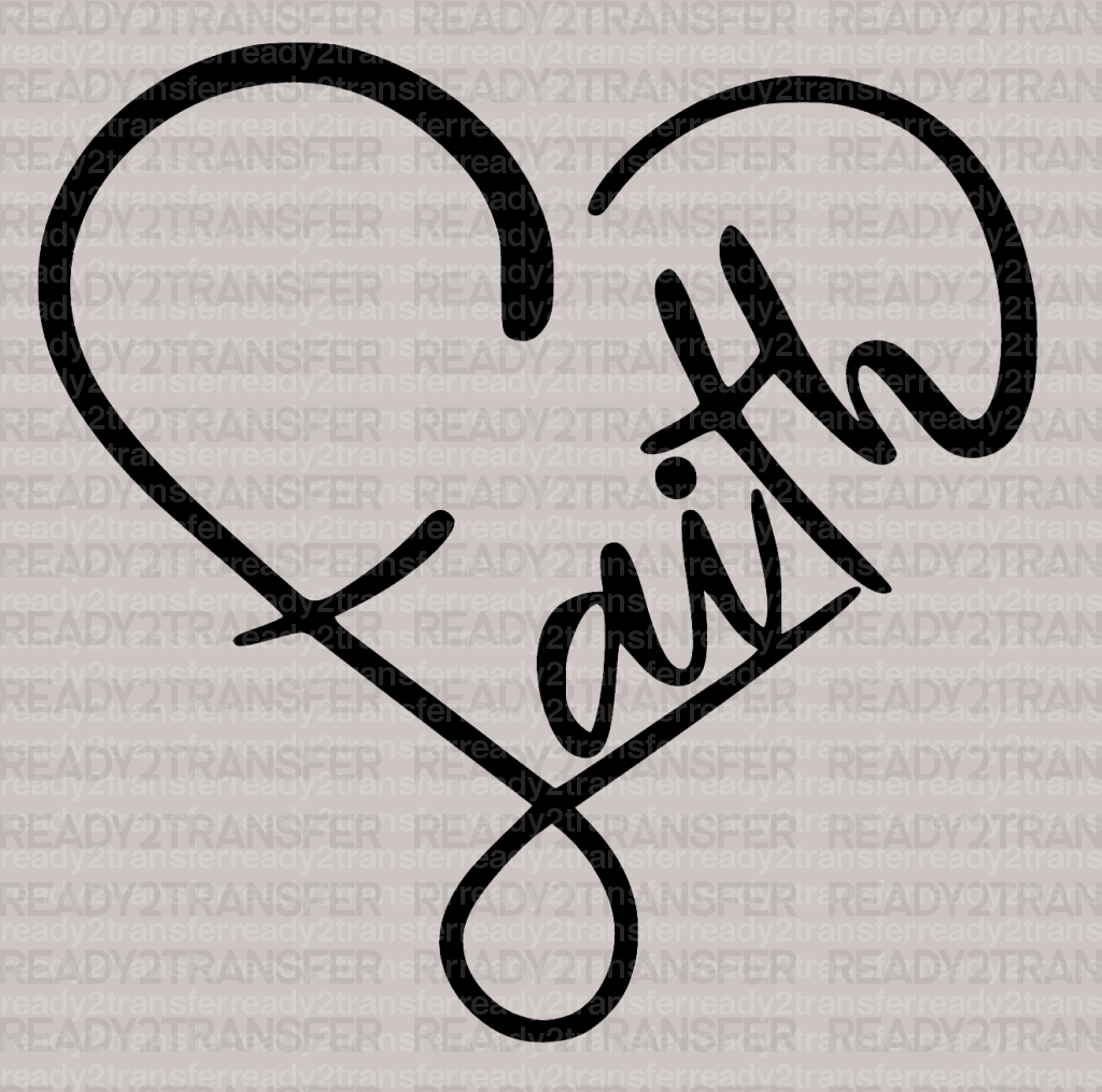 Faith Heart DTF Transfer - ready2transfer