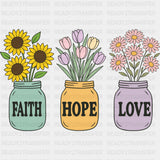 Faith Hope Love - Mental Health DTF Transfers ready2transfer