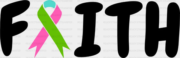 Faith Ribbon Design - Metastatic Breast Cancer DTF Transfer