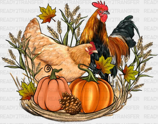 Fall Chicken DTF Transfer