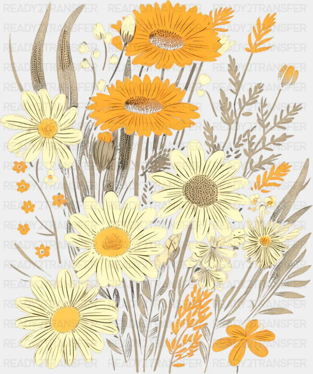 Fall Daisies Fall DTF Transfer