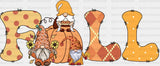 Fall Gnomes Design - Dtf Transfer Adult Unisex S & M (10’’) / Dark Color (See Imaging)