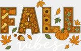 Fall Vibes Fall DTF Transfer Adult Unisex S & M (10’’) / Light Color Design (See Imaging)