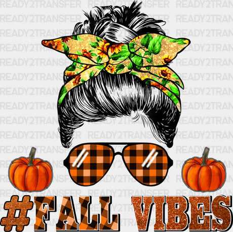 Fall Vibes Glasses - Dtf Transfer