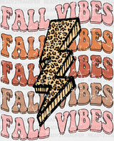 Fall Vibes Lightning - Dtf Transfer Adult Unisex S & M (10’’) / Light Color Design (See Imaging)