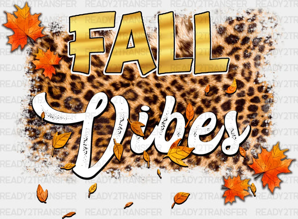 Fall Vibes Orange Leaves - Fall DTF Transfer