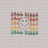 FALL VIBES SMILE DTF Transfer ready2transfer