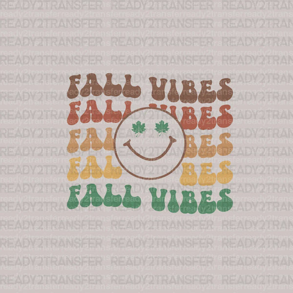 FALL VIBES SMILE DTF Transfer