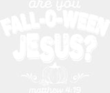 Falloween Jesus Halloween DTF Transfer Adult Unisex S & M (10’’) / Light Color Design (See Imaging)