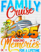 Family Cruise 2025 Blue & Red - Vacation DTF Transfer