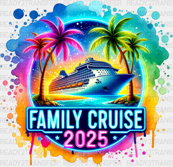 Family Cruise 2025 Colorful Design - Family Cruise Iron On DTF Transfer