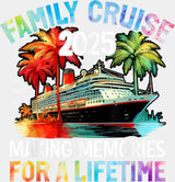 Family Cruise 2025 Red And Green Trees - Vacation DTF Transfer Adult Unisex - S & M (10’’) / Light Color Design (See