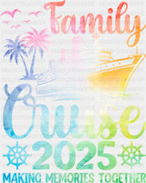 Family Cruise 2025 Ship Wheel Design - Vacation DTF Transfer