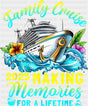 Family Cruise 2025 Waves Design - Vacation DTF Transfer