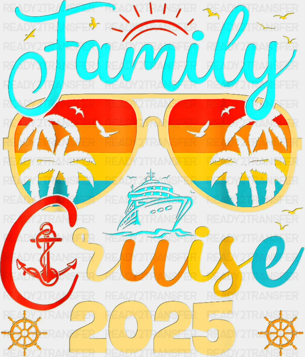 Family Cruise 2025 Yellow Sunglasses - Vacation DTF Transfer
