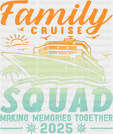 Family Cruise Squad Yellow & Blue Gradient - Vacation DTF Transfer