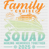 Family Cruise Squad Yellow & Blue Gradient - Vacation DTF Transfer ready2transfer