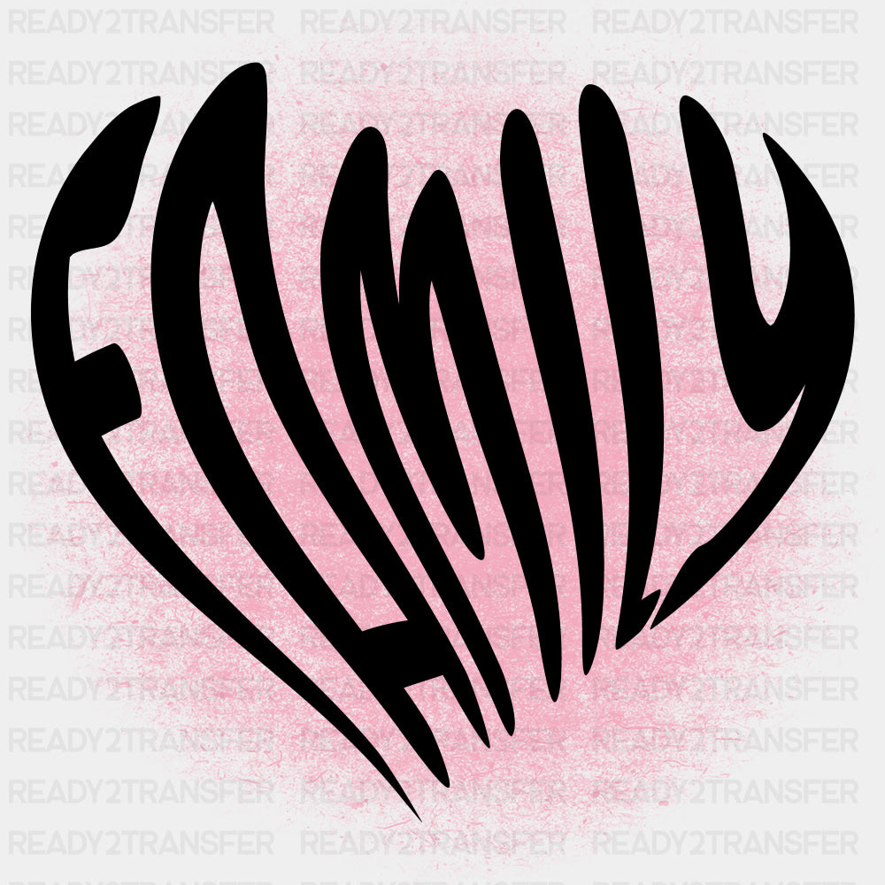 Family Distorted Design - Family DTF Transfers ready2transfer Dark Color Design (See Imaging)