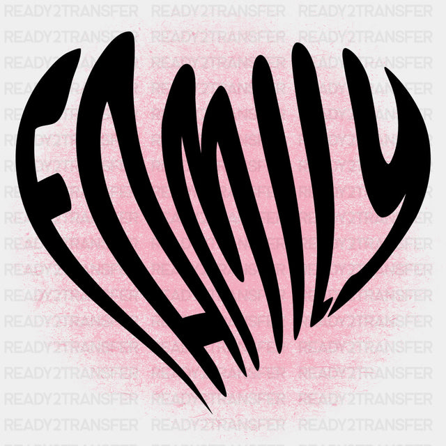 Family Distorted Design - Family DTF Transfers ready2transfer Dark Color Design (See Imaging)