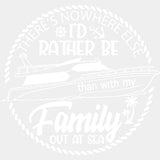 Family Out At Sea Black and White - Family Cruise DTF heat transfer ready2transfer Light Color Design ( See imaging )
