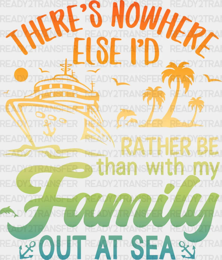 Family Out At Sea - Cruise Dtf Heat Transfer
