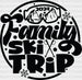 Family Ski Trip - Skiing DTF Heat Transfer ready2transfer Black