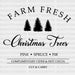 Farm Fresh Christmas Trees DTF Transfer ready2transfer Black