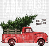 Farm Fresh Christmas Trees Truck Dtf Transfer