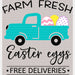 Farm Fresh Easter Eggs DTF Heat Transfer, Easter Design ready2transfer Black