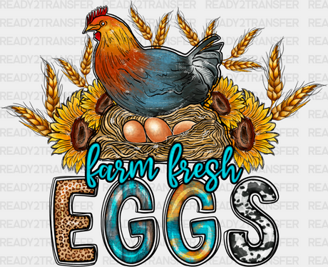 Farm Fresh Eggs - Animals Iron On Dtf Transfer