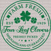 Farm Fresh Four Leaf Clovers St. Patrick's Day DTF Heat Transfer, Saint Patricks Day Design, St Paddys Day DTF ready2transfer Green