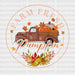 Farm Fresh Pumpkin DTF Transfer ready2transfer White