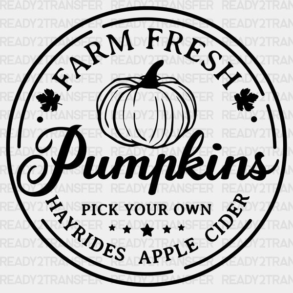 FARM FRESH Pumpkins DTF Transfer