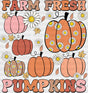 Farm Fresh Pumpkins - Fall Dtf Transfer Adult Unisex S & M (10’’) / Dark Color Design (See Imaging)