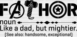 Father Like A Dad But Mightier Father’s Day Dtf Transfer Adult Unisex - S & M (10’) / Black