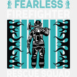 Fearless Firefighter Rescue Squad - Fire Department DTF Transfers ready2transfer Light Color Design (See Imaging)