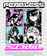 Fearless Soul - Anime Dtf Heat Transfer Adult Unisex S & M (10’’) / Light Color Design (See Imaging)