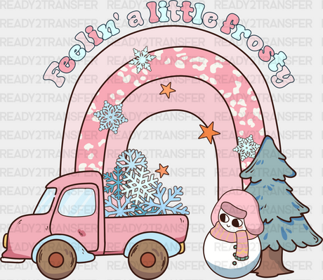 Feelin’ A Little Frosty Pink Design - Winter Iron On Dtf Transfer