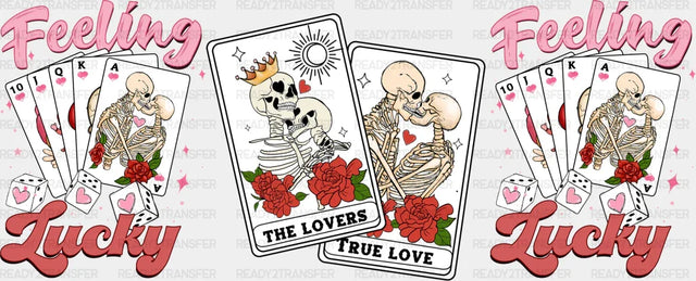 Feeling Lucky Cards - Valentine’s Day Cup Wrap Uv Sticker Permanent Dtf Decal